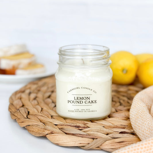 Lemon Pound Cake - 8oz Soy Mason Jar Candle