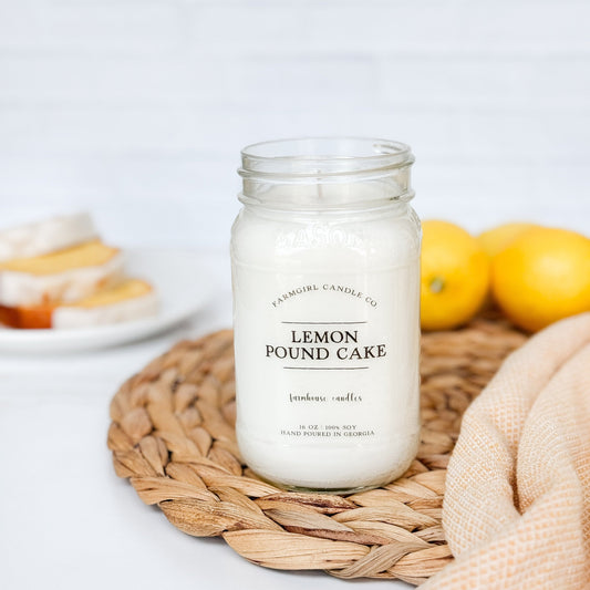Lemon Pound Cake - 16oz Soy Mason Jar Candle