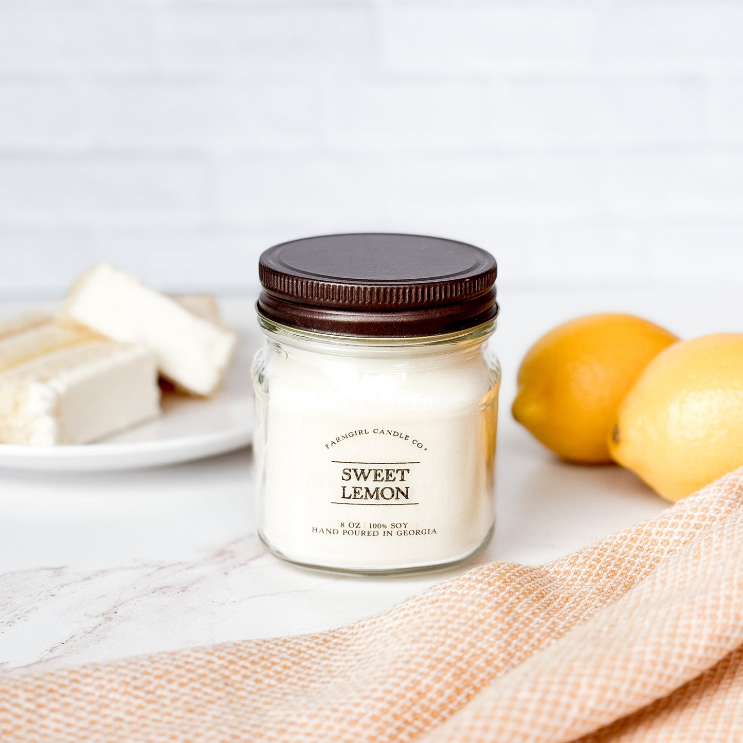 Sweet Lemon - 8oz Soy Mason Jar Candle