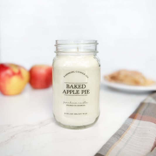 Baked Apple Pie - 16oz Soy Mason Jar Candle