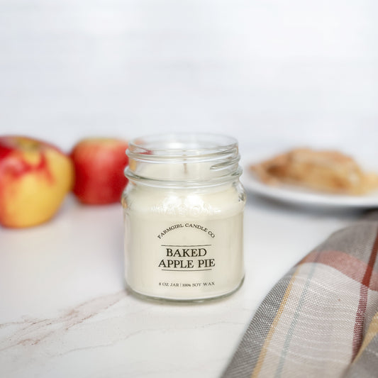 Baked Apple Pie - 8oz Soy Mason Jar Candle