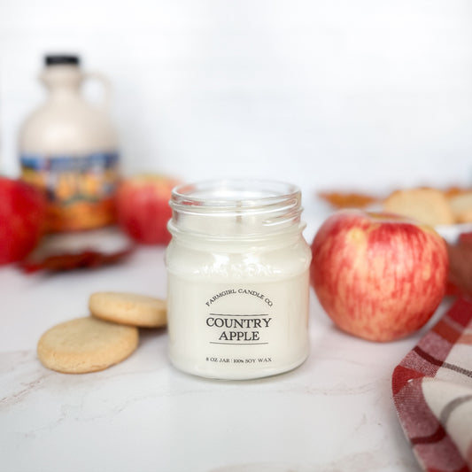 Country Apple - 8oz Soy Mason Jar Candle