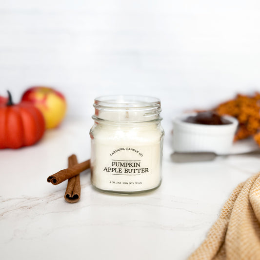 Pumpkin Apple Butter - 8oz Soy Mason Jar Candle
