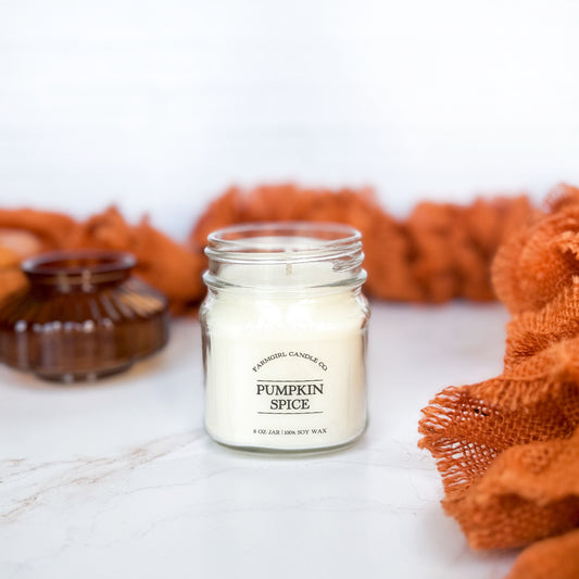Pumpkin Spice - 8oz Soy Mason Jar Candle