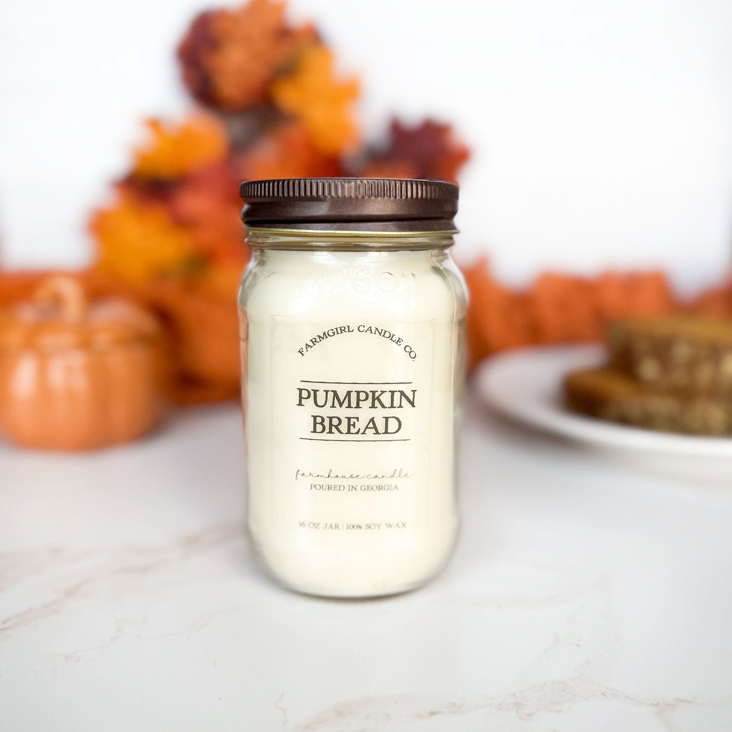 Pumpkin Bread - 16oz Soy Mason Jar Candle