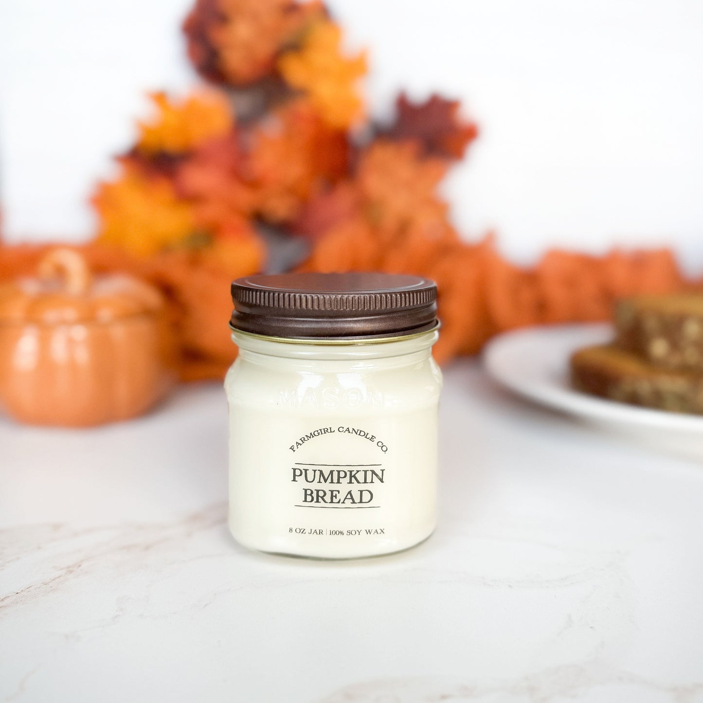 Pumpkin Bread - 8oz Soy Mason Jar Candle
