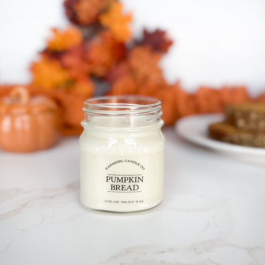 Pumpkin Bread - 8oz Soy Mason Jar Candle