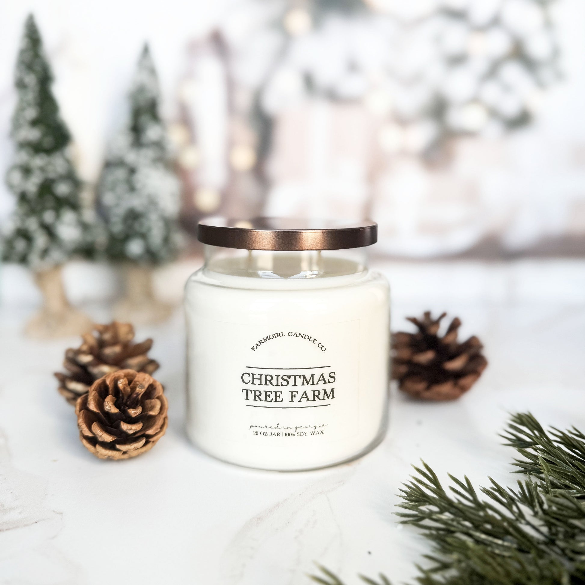 soy christmas candle, holiday fragrance, christmas collection, pine scented candle, pine, evergreen, pinecone, farmhouse candles, antique candles
