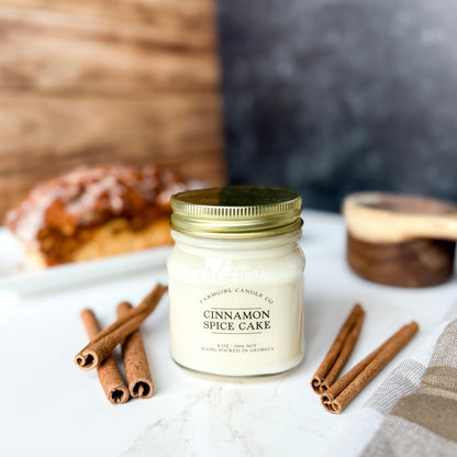 Cinnamon Spice Cake - 8oz Soy Mason Jar Candle