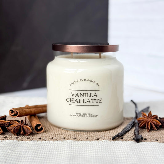 Vanilla Chai Latte - 22oz Double Wick Soy Candle