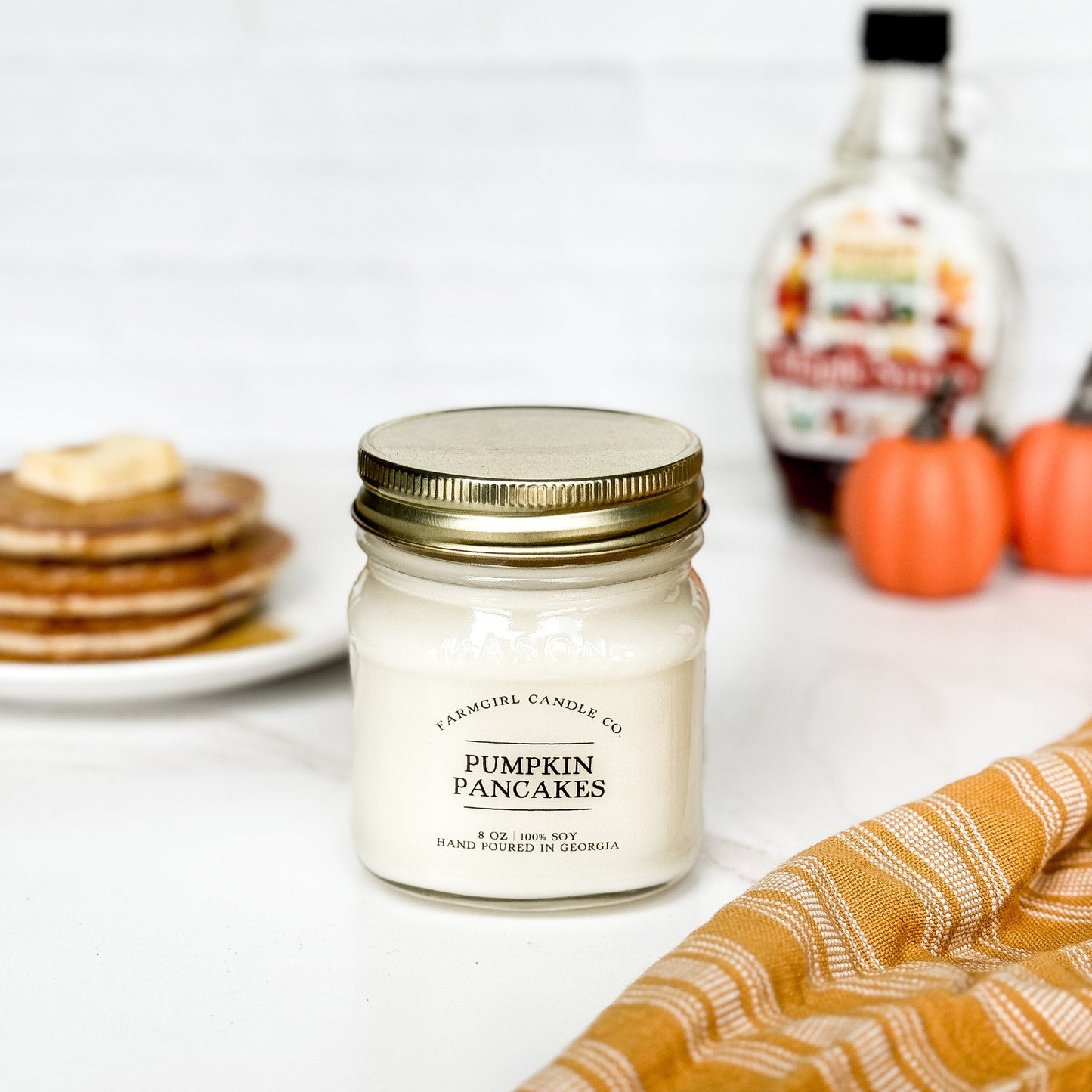 Pumpkin Pancakes - 8oz Soy Mason Jar Candle