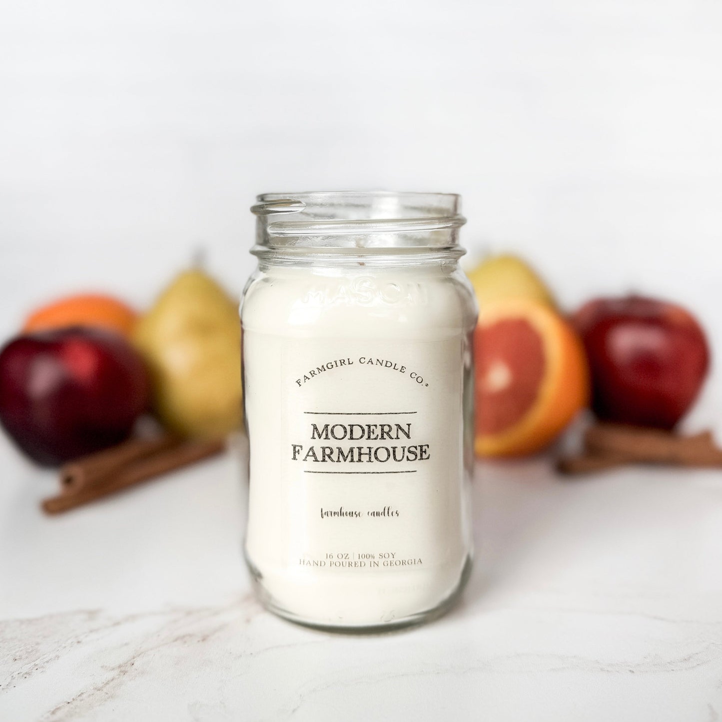 Modern Farmhouse - 16oz Soy Mason Jar Candle