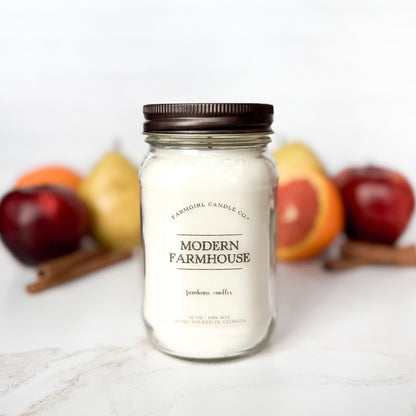 Modern Farmhouse - 16oz Soy Mason Jar Candle