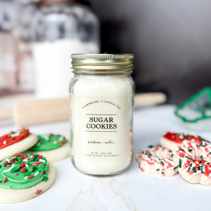 Sugar Cookies - 16oz Soy Mason Jar Candle