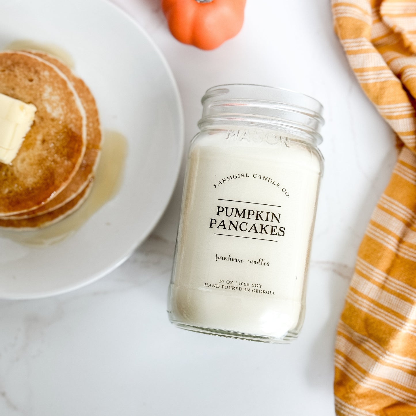 Pumpkin Pancakes - 8oz Soy Mason Jar Candle