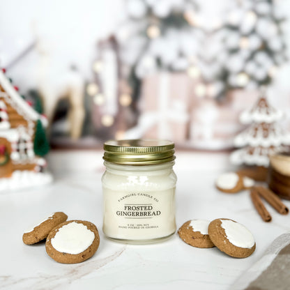 Frosted Gingerbread - 8oz Soy Mason Jar Candle