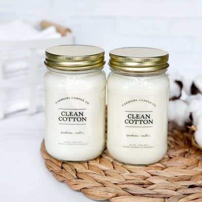 Clean Cotton 16oz Candle