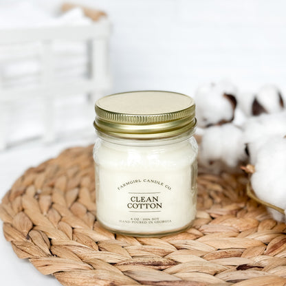 Clean Cotton 8oz Candle