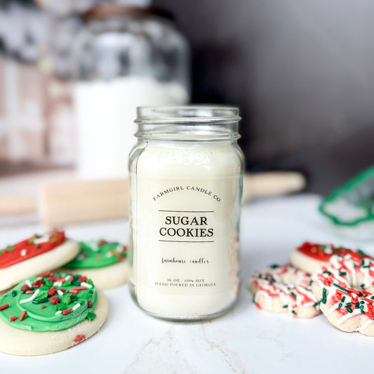 Sugar Cookies - 16oz Soy Mason Jar Candle