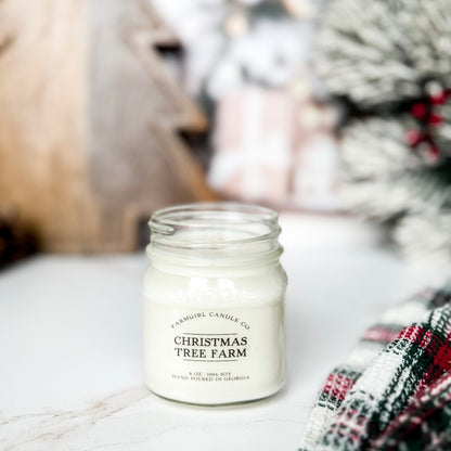 Christmas Tree Farm - 8oz Soy Mason Jar Candle