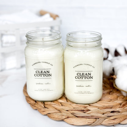 Clean Cotton - Soy Mason Jar Candle Bundle