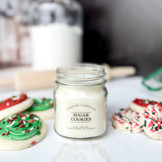 Sugar Cookies - 8oz Soy Mason Jar Candle