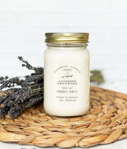 Lavender Driftwood 16oz Candle