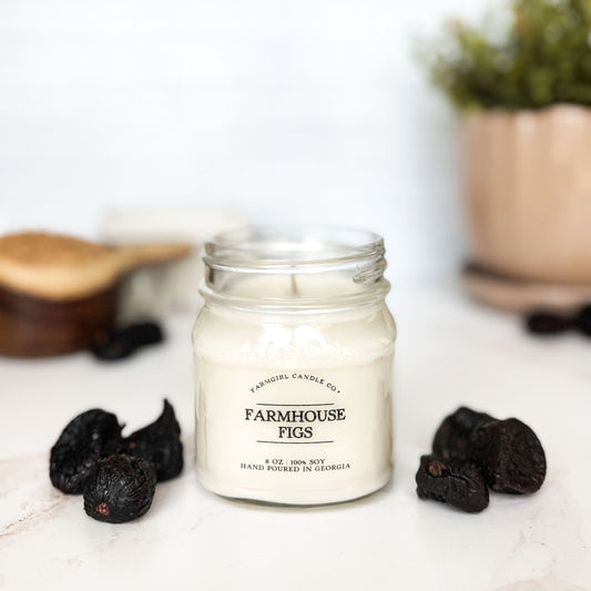 Farmhouse Figs - 8oz Soy Mason Jar Candle