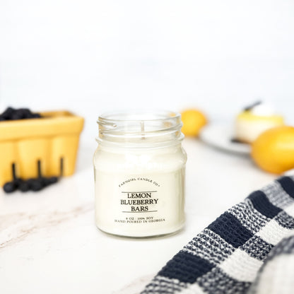 Lemon Blueberry Bars - 8oz Soy Mason Jar Candle