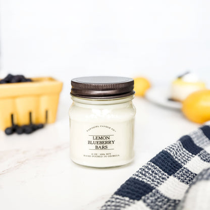 Lemon Blueberry Bars - 8oz Soy Mason Jar Candle