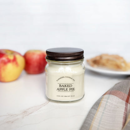 Baked Apple Pie - 8oz Soy Mason Jar Candle