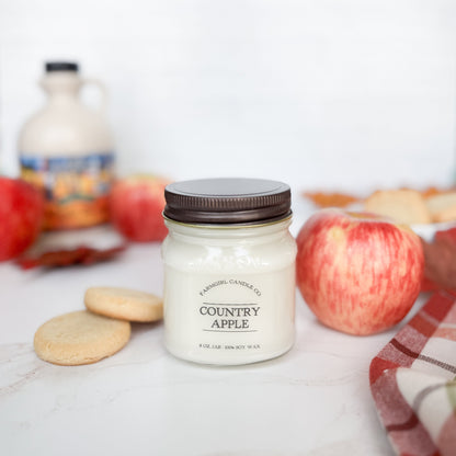 Country Apple - 8oz Soy Mason Jar Candle