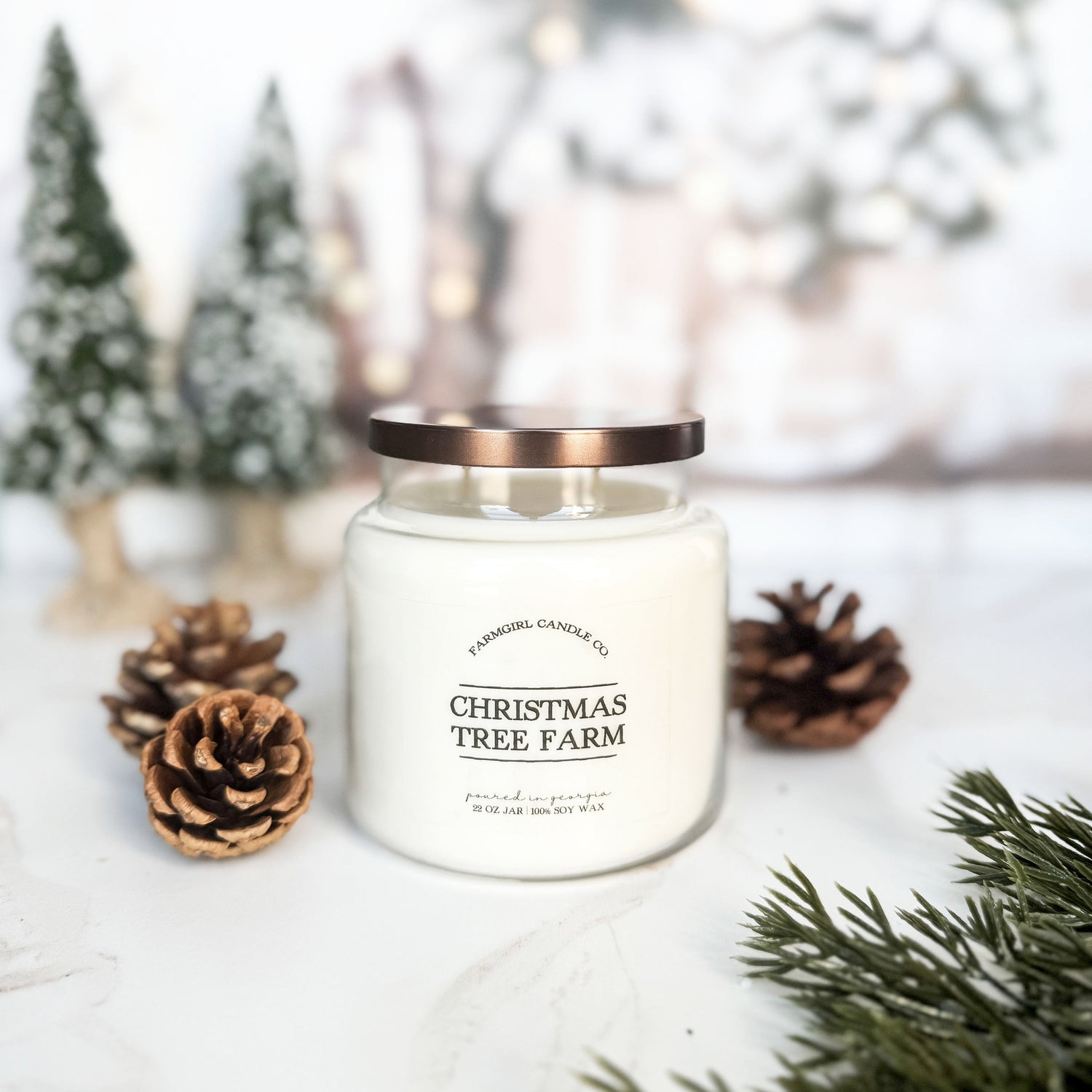 soy christmas candle, holiday fragrance, christmas collection, pine scented candle, pine, evergreen, pinecone, farmhouse candles, antique candles