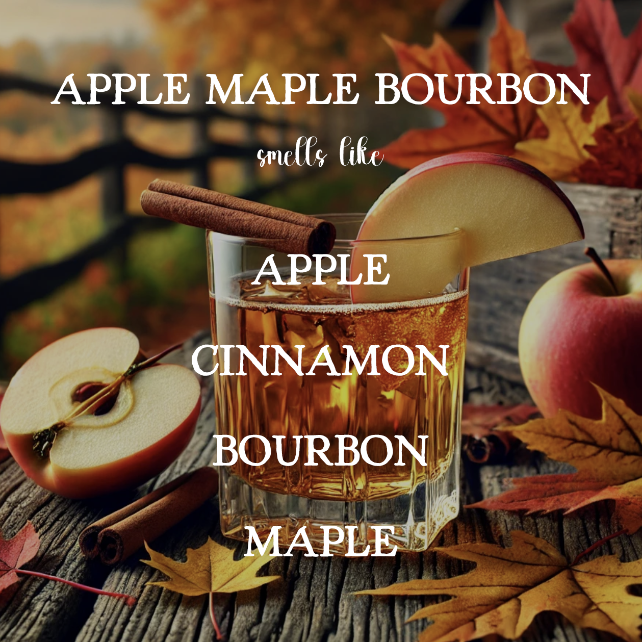 Apple Maple Bourbon - 16oz Soy Mason Jar Candle